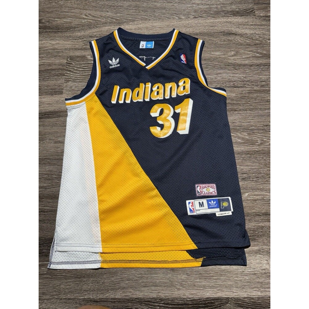 Adidas Indiana Pacers Jersey Mens Medium Reggie Miller Vintage HWC Stitched